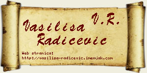 Vasilisa Radičević vizit kartica